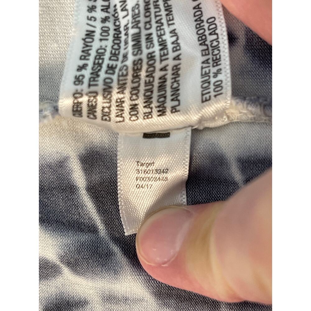 Knox Rose Womens Grey Tie Dye Babydoll Tank Top Lace Eyelet Trim Size M - Picture 7 of 7